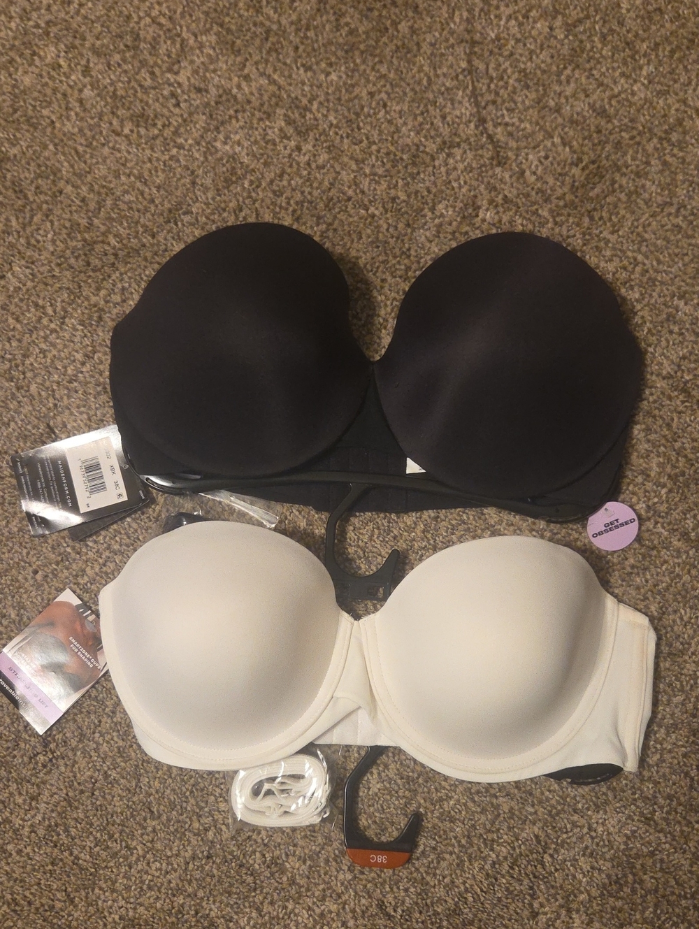2 Maidenform Strapless Bras Size 38C